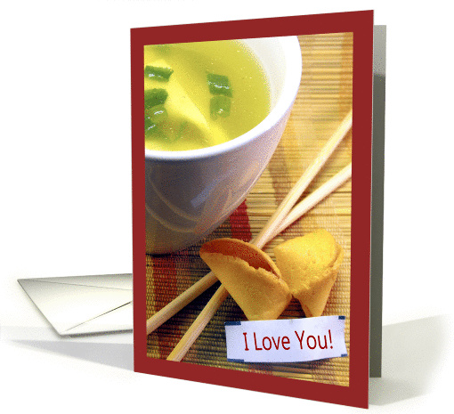 I Love You, Cute Romantic Fortune Cookie card (591864)