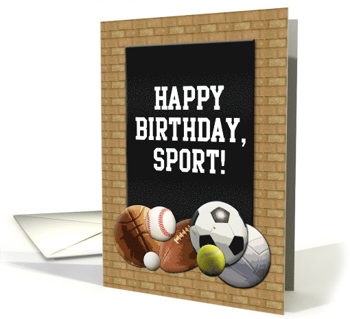 Happy Birthday Kids Sports All Star Soccer Football Baseball Boys card