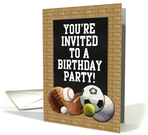 Sports All Star Birthday Party Invitations Soccer Football... (853375)