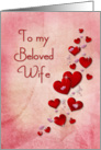 Valentine Hearts to my Wife card
