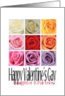 Daughter and Partner - Happy Valentine’s Gay, Rainbow Roses card