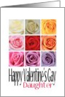 Daughter - Happy Valentine’s Gay, Rainbow Roses card