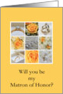 Matron of Honor Invitation - Yellow wedding collage card