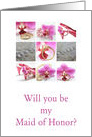 Maid of Honor Pink wedding Collage card