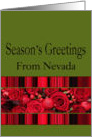 Nevada - Season’s Greetings roses & winter berries card