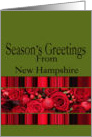 New Hampshire - Season’s Greetings roses & winter berries card