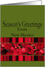 New Mexico - Season’s Greetings roses & winter berries card