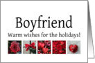 Boyfriend - Red Collage warm holiday wishes card