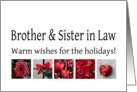 Brother & Sister in Law - Red Collage warm holiday wishes card