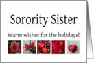 Sorority Sister - Red Collage warm holiday wishes card