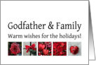 Godfather & Family - Red Collage warm holiday wishes card