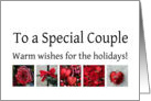 To a Special Couple - Red Collage warm holiday wishes card