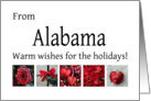 Alabama - Red Collage warm holiday wishes card