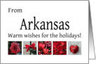 Arkansas - Red Collage warm holiday wishes card