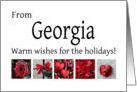 Georgia - Red Collage warm holiday wishes card