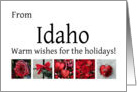 Idaho - Red Collage warm holiday wishes card