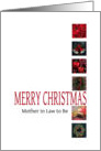 Mom in Law to Be - Merry Christmas - Red christmas collage card