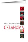Oklahoma Happy Holidays - Red christmas collage card