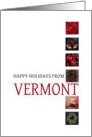 Vermont Happy Holidays - Red christmas collage card
