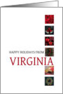 Virginia Happy Holidays - Red christmas collage card