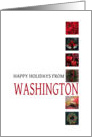 Washington Happy Holidays - Red christmas collage card