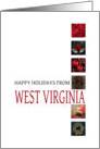 West Virginia Happy Holidays - Red christmas collage card