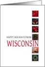 Wisconsin Happy Holidays - Red christmas collage card