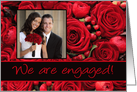 Engagement announcement - Custom Front - Red roses card