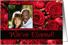 Elopement Announcement - Custom Front - Red roses card