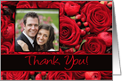 Wedding thank you - Custom Front - Red roses card