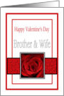 Brother & Wife - Valentine’s Day Roses red, black and white card