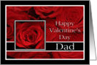 Dad - Valentine’s Day Roses red, black and white card