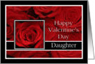 Daughter - Valentine’s Day Roses red, black and white card