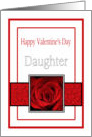 Daughter - Valentine’s Day Roses red, black and white card