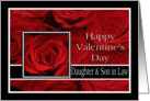 Daughter & Son in Law - Valentine’s Day Roses red, black and white card