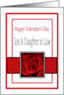 Son & Daughter in Law - Valentine’s Day Roses red, black and white card