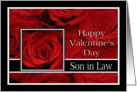 Son in Law - Valentine’s Day Roses red, black and white card
