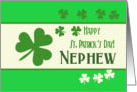 Nephew Happy St. Patrick’s Day Irish luck clovers card