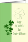 Nephew & Fiancee Happy St. Patrick’s Day Irish luck clovers card
