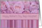 Step Daughter - Happy Mother’s Day pastel roses & stripes card