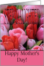 Step Daughter Mixed pink tulips Happy Mother’s Day card