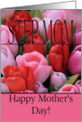 Step Mom Mixed pink tulips Happy Mother’s Day card