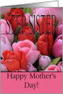 Step Sister Mixed pink tulips Happy Mother’s Day card