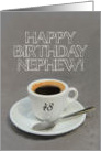 48th Birthday for Nephew - Espresso Coffee card