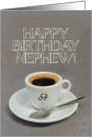 54th Birthday for Nephew - Espresso Coffee card