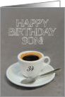 34th Birthday for Son - Espresso Coffee card