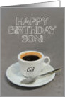 63rd Birthday for Son - Espresso Coffee card