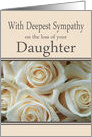 Daughter With Deepest Sympathy Pale Pink roses card