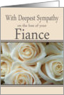 Fiance - With Deepest Sympathy, Pale Pink roses card