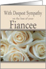 Fiancee - With Deepest Sympathy, Pale Pink roses card